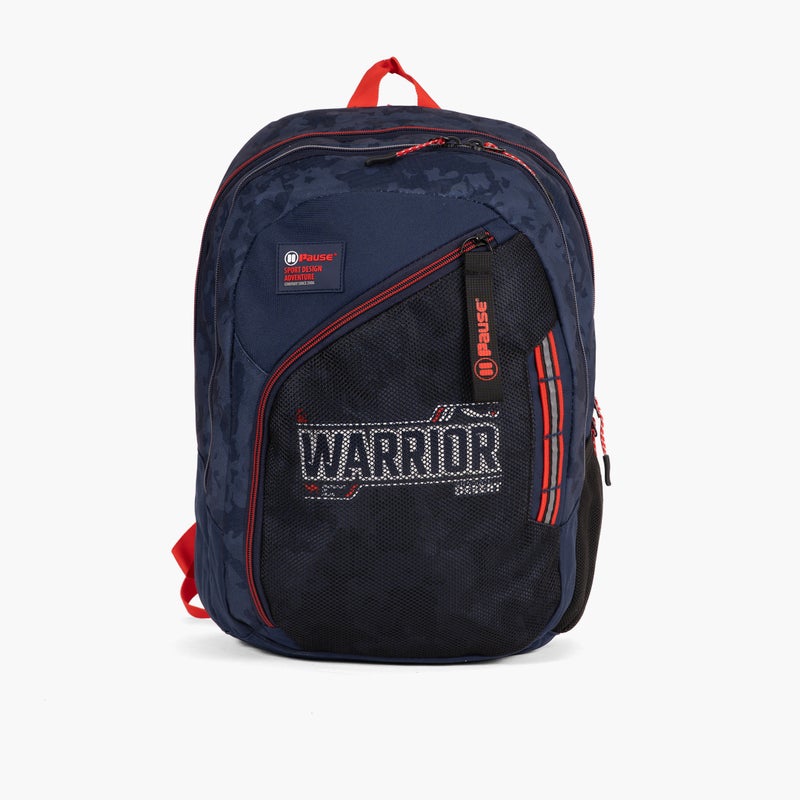 PAUSE Navy Graphic Print Backpack for Boys - Image 1